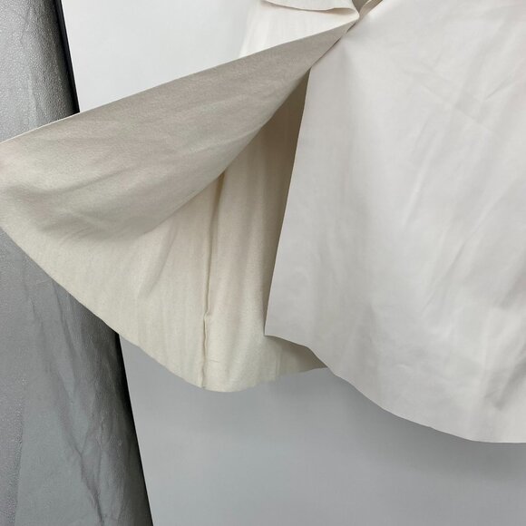 Planet Jacket Womens One Size Shirt Tail Chalk White Single Button Vegan Leather - Picture 9 of 16